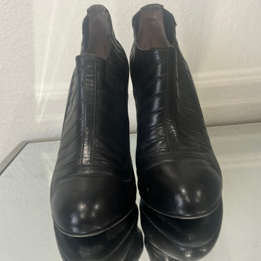 CHANEL PNY Black Short Panel Boots Size 41